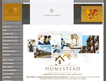 Tablet Screenshot of homesteadmgmt.org